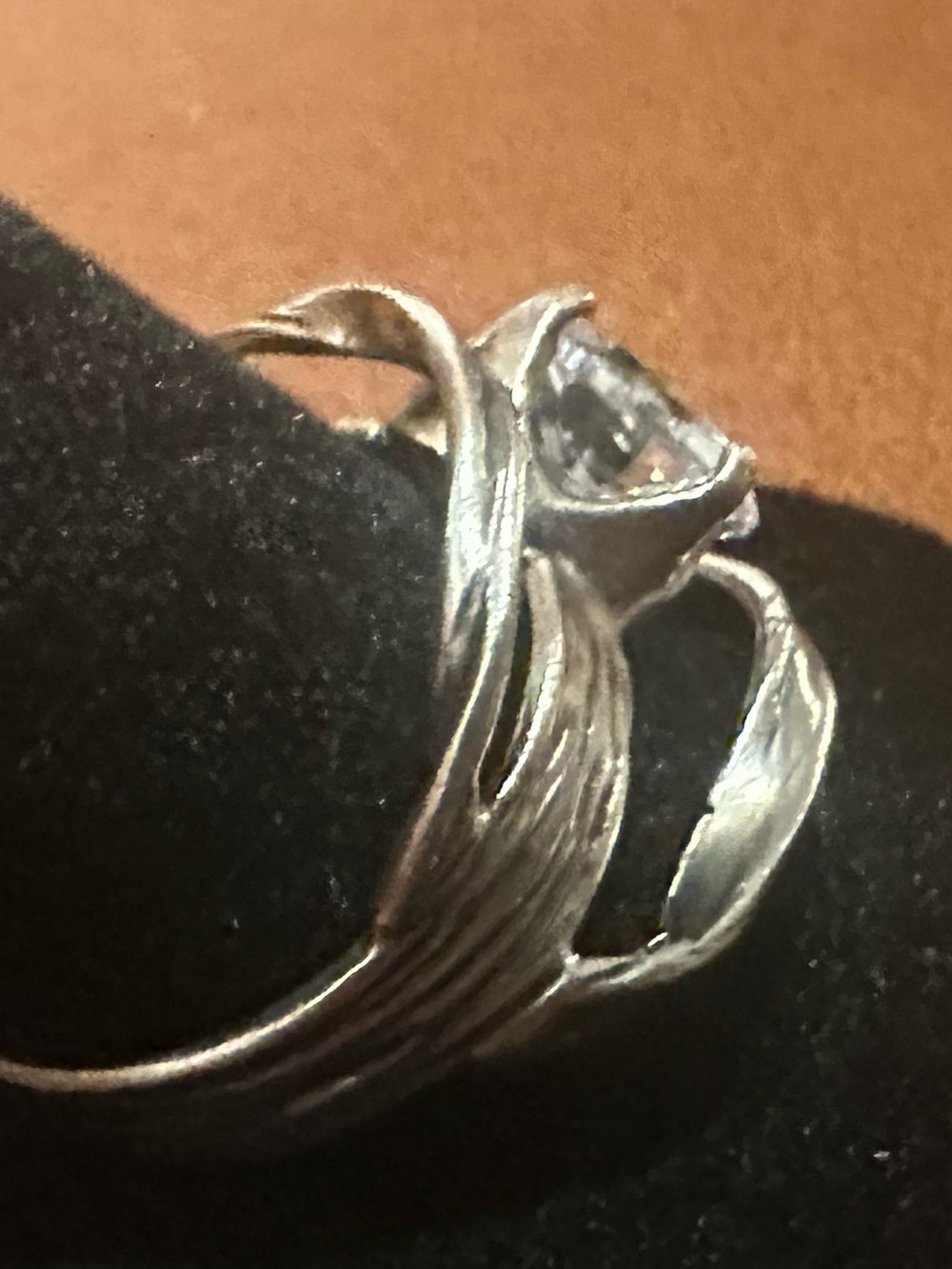 Vintage Silpada .925 Sterling Silver and Cz Ring sz 8 - Picture 3 of 14